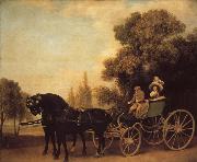 George Stubbs, A Gentleman Driving a Lady in a Phaeton